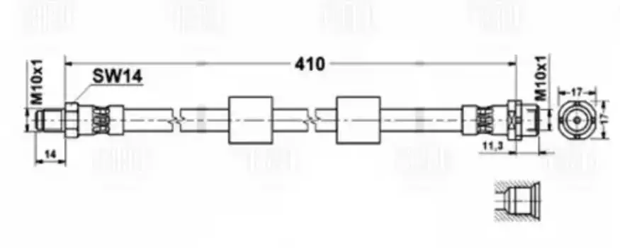 Шланг торм. для а/м BMW 5 E39 (95-) перед. L=440мм (BF 4822) TRIALLI