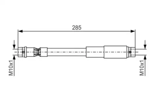 шланг торм. пер.\ Audi 80 1.6/1.8/2.0/1.9D 87-91 L=285 1 987 476 406 BOSCH