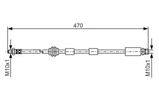 шланг торм. пер.\ Ford Mondeo III 1.8-3.0/2.0TDCi/2.2TDCi 00-07 L=470 1 987 476 882 BOSCH