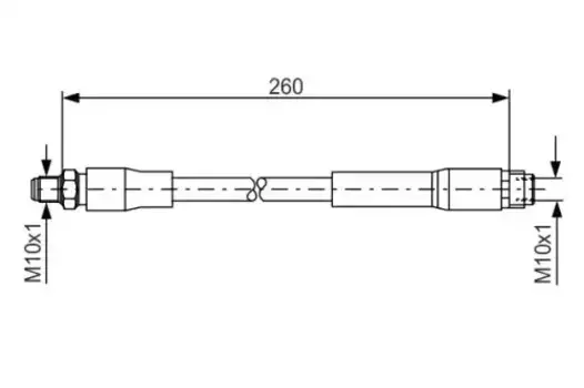 шланг торм. ! пер. L=280\ MB W168 1.4-1.7D 97-04 1 987 476 760 BOSCH