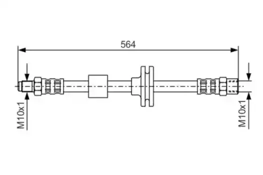 шланг торм. пер.! L=564\ MB W140 2.8-6.0 91> 1 987 476 752 BOSCH