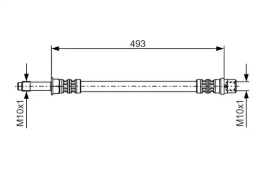 шланг торм. пер.\ MB Sprinter (901,902,903,904), VW LT II (28,38,46) 95> L=490 1 987 476 294 BOSCH