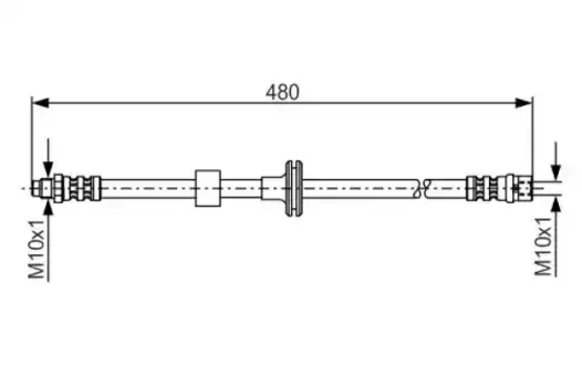 шланг торм. пер.\ MB W202 1.8-2.8 93-00 L=480 1 987 476 778 BOSCH