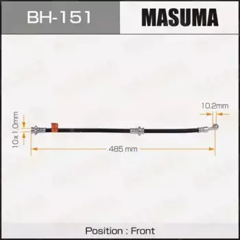 шланг торм. пер.!\ Nissan Almera 1.5/1.8/2.2D 00> L=487 BH-151 MASUMA