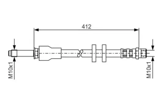 шланг торм. пер.\ Volvo XC90 2.4/2.5/2.9/3.2 02> L=412 1 987 481 021 BOSCH
