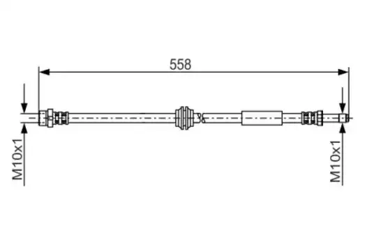 шланг торм. пер.\ VW T5/Multivan 2.0/3.2/1.9TDi/2.5TDi 03> L=558 1 987 481 182 BOSCH