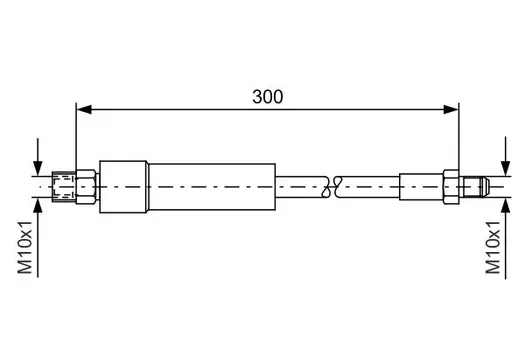 шланг торм. зад.\ BMW E30/E60/E61/E65/E66 all 82> L=300 1 987 476 074 BOSCH