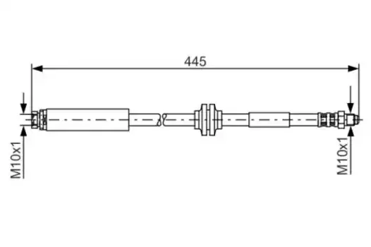 шланг торм. зад.\ Ford Focus II 1.4-2.0 04> L=445 1 987 476 180 BOSCH