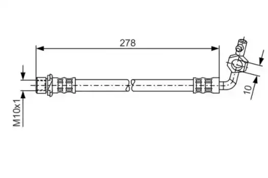 шланг торм. зад. л.\ Toyota RAV 4 1.8/2.0/2.4D-4D 00-05 L=278 1 987 476 113 BOSCH