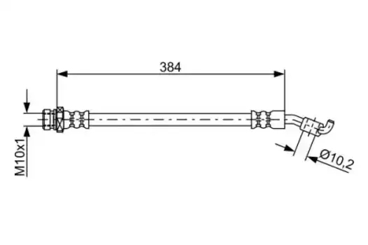 шланг торм. зад. лев.!\ Hiundai ix35, KIA Sportage 2.0 10> 1 987 481 884 BOSCH