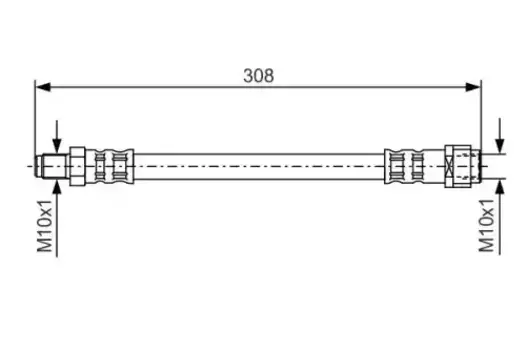 шланг торм. зад.\ MB W140/W202/W210/W203/W220/Vario 1.8-5.0 93> L=308 1 987 476 427 BOSCH
