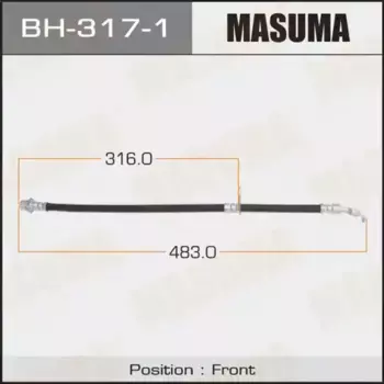 шланг тормозной! перед. прав. L 483\Toyota Corolla BH-317-1 MASUMA
