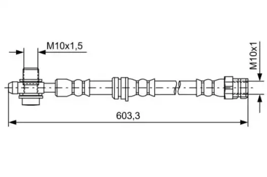шланг тормозной! передний\ Audi Q3, VW Tiguan 2.0 07> 1 987 481 742 BOSCH