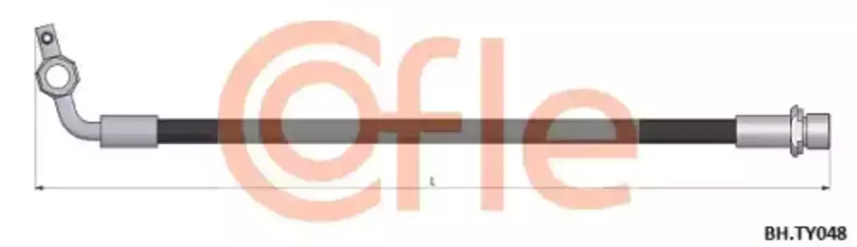 шланг тормозной передний! L=306\ Toyota Land Cruisr J100 98-07