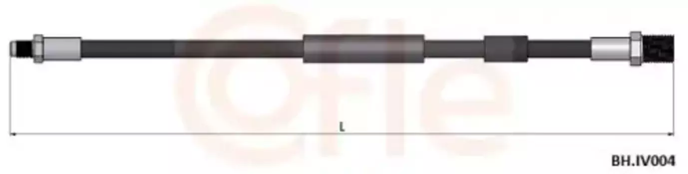 шланг тормозной передний! L=345 \Iveco Daily 98-09