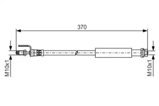 шланг тормозной передний! L=370mm с ABS\ Ford Transit 06> 1 987 481 487 BOSCH