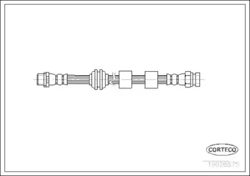 шланг тормозной передний! L=455\ VW Sharan,Ford Galaxy 1.8-2.8 95> 19026875 CORTECO