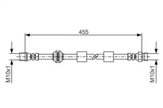 шланг тормозной! передний, L=455mm\ VW Sharan,Ford Galaxy 1.8-2.8 95> 1 987 476 170 BOSCH