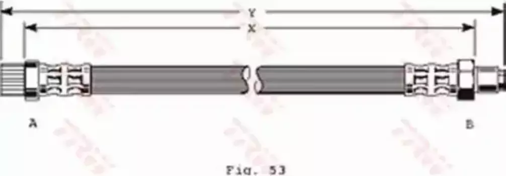 шланг тормозной передний! L=470\ Citroen Berlingo, Peugeot Partner all 96> PHB372 TRW