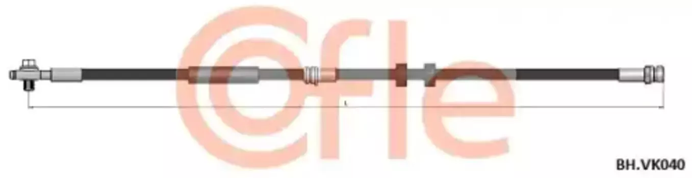 шланг тормозной передний! L=557\ Audi A1 10>, VW Polo 09>, Skoda Fabia/ Rapid 12>