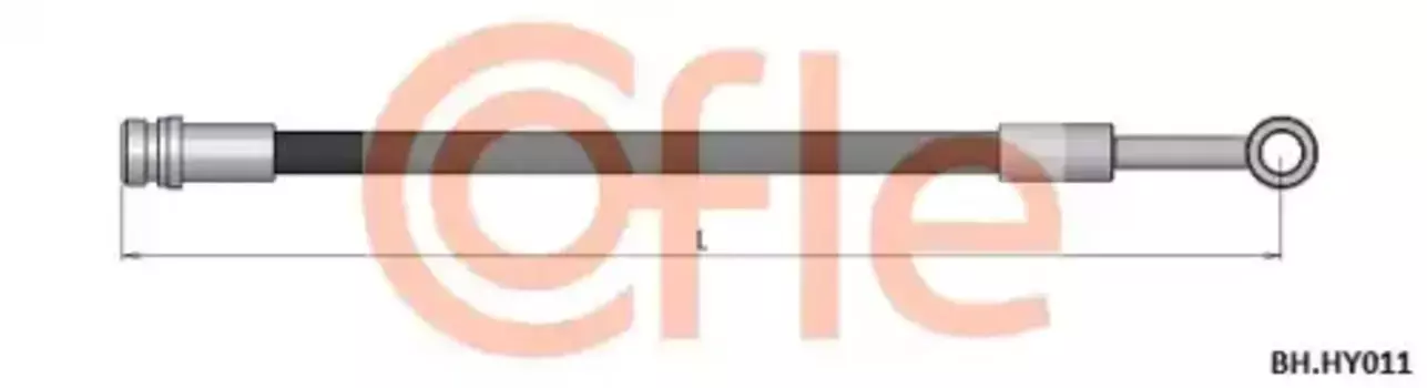 шланг тормозной передний левый! L=435\ Hyundai Terracan 2.5 TD/2.9 CRDI/3.5 V6 01>