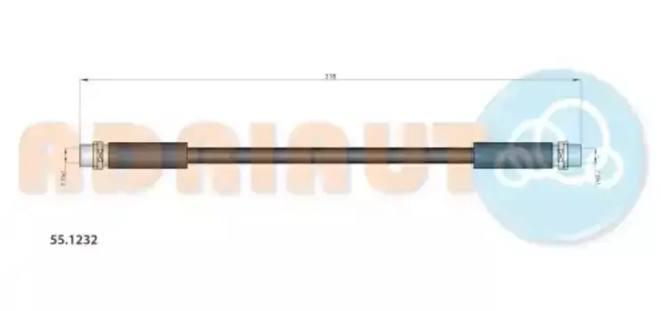 шланг тормозной передний! левый/правый L318\ Audi A4 1.6-2.8i/1.9TDi 94-01 55.1232 ADRIAUTO