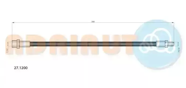 шланг тормозной передний! левый/правый L366\ MB W124/W126/W201 2.0-6.0i 80-97 27.1200 ADRIAUTO