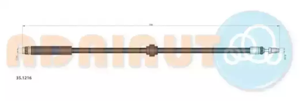 шланг тормозной передний! левый/правый L506\ Peugeot 405 1.4-2.0i/1.9D 88-95 35.1216 ADRIAUTO