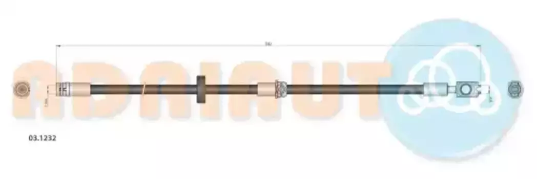 шланг тормозной передний! левый/правый L542\ Audi A2 1.6FSi/1.2-1.4TDi 00-05 03.1232 ADRIAUTO