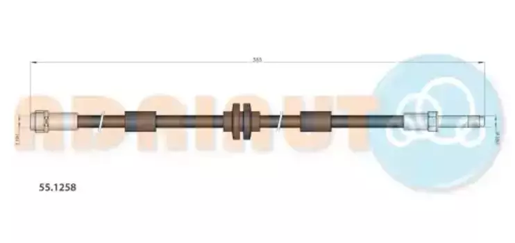 шланг тормозной передний! левый/правый L560\ VW Multivan 5 2.0TSi/3.2i/2.5TDi 03-15 55.1258 ADRIAUTO