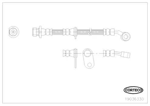 шланг тормозной передний прав.!L=565\ Honda Civic 06>