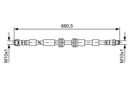 шланг тормозной передний прав./лев.!\ MB GL/ML X166/W166 3.5-6.3 11> 1 987 481 734 BOSCH