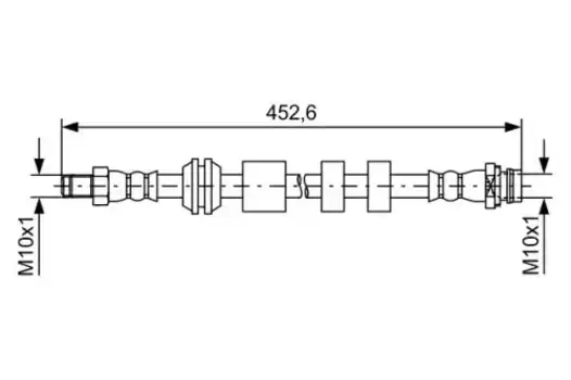 шланг тормозной передний прав./лев.!\ Volvo XC60 2.5-3.2 08> 1 987 481 741 BOSCH
