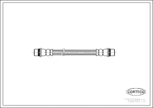шланг тормозной !\Renault Megane 96-01/Clio 90-98 19018172 CORTECO