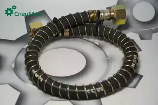 шланг тормозной в металлической оплетке! L=605 мм (гайка 24-гайка 24)\МАЗ 6422-3506085 СПЕЦМАШ