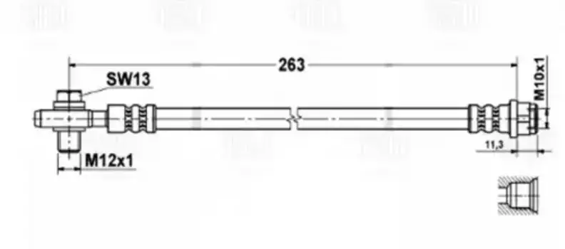 шланг тормозной задний!\ Audi A4 1.6-3.2/2.0TDi-3.0TDi 04> BF 4827 TRIALLI