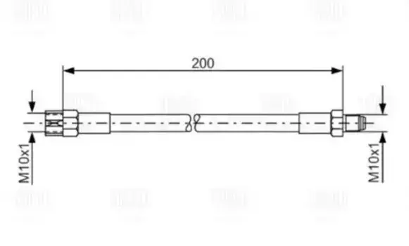 шланг тормозной задний L225!\BMW E24/E36 1.8-5.0/2.5TD M20-M60 75-03 BF 4821 TRIALLI