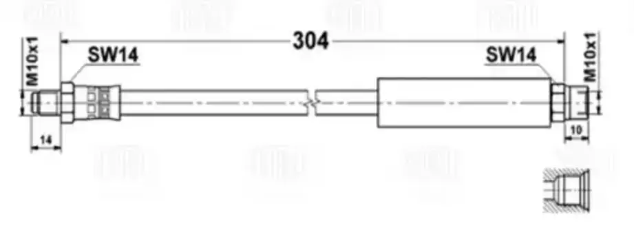шланг тормозной задний L328!\ BMW E30/E60/E61/E65/E66 all 82> BF 4830 TRIALLI