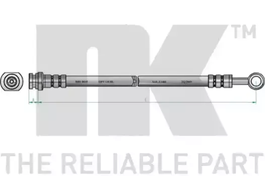 шланг тормозной задний! L=192\ Suzuki Swift/ SX4 06> 855229 NK