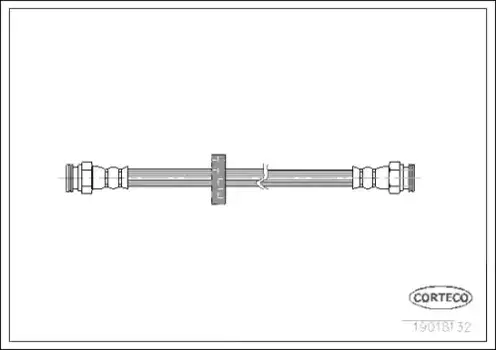 шланг тормозной задний! L=223\ Fiat Brava/Marea/Tempra 1.2-2.4TD 90> 19018132 CORTECO