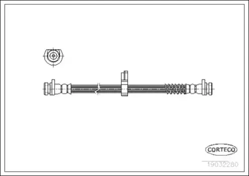 шланг тормозной задний! L=270\ Land Rover Freelander 98-06 19032280 CORTECO