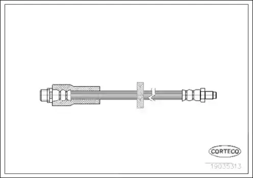 шланг тормозной задний! L=345\ Audi A6 2.0TFSI-4.2FSI/2.0TDI/3.0TDI 04-11 19035313 CORTECO