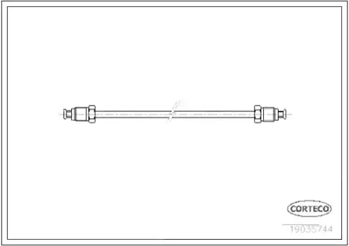 шланг тормозной задний! L=365\ MB W168 1.4-1.9/1.6D 97-04/ Vaneo 1.6CDi 02> 19035744 CORTECO