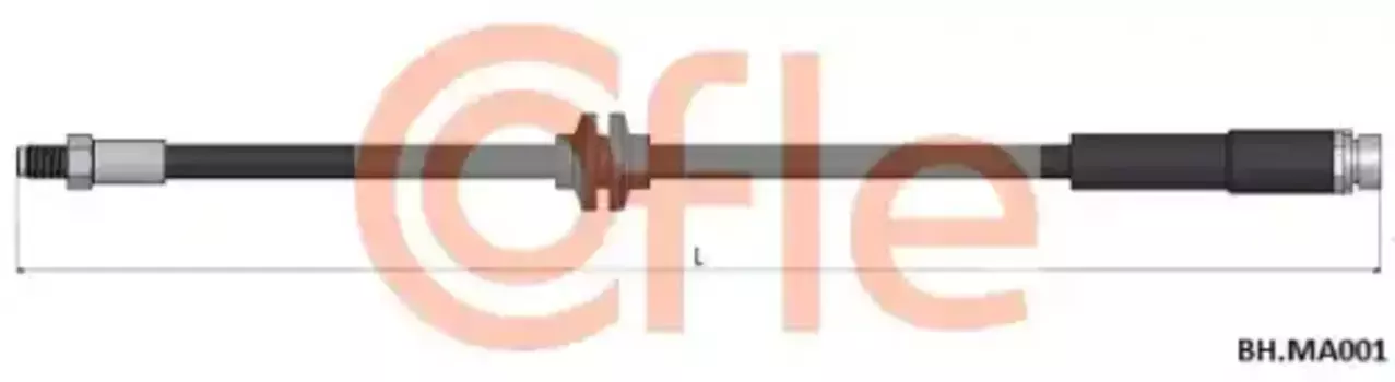 шланг тормозной задний! L=411\ Volvo S40/V50 all 04>