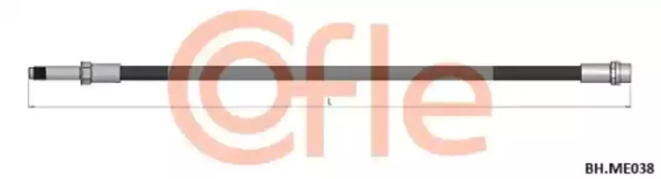 шланг тормозной задний! L=438\ MB Sprinter 901/902/903/904, VW LT II 28/38/46 95>