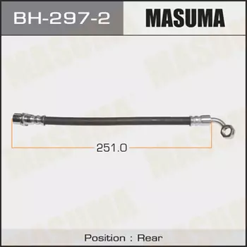 шланг тормозной! задний левый L=251\ Toyota Land Cruiser 3.0/4.0 02> BH-297-2 MASUMA