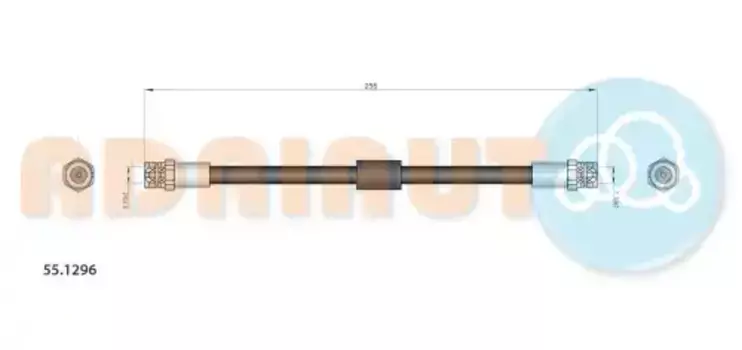 шланг тормозной задний! левый/правый L256\ VW Touran 1.4-2.0FSi/1.9TDi/2.0TDi 03-10 55.1296 ADRIAUTO
