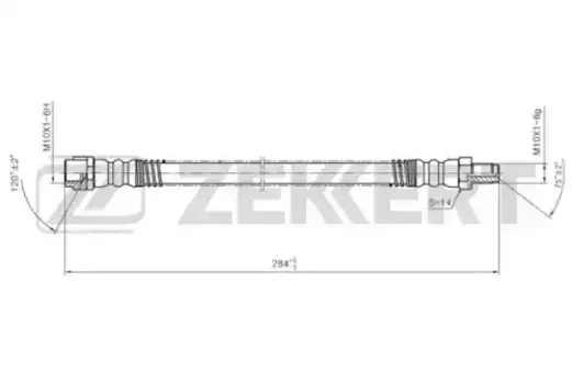 Шланг тормозной задний MB CLS (219) 04- SL (230) 01- E-Class (211) 02- S-Class (220) 98- BS9454 ZEKKERT