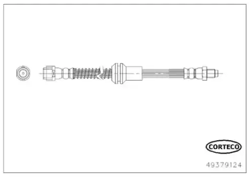 шланг тормозной задний! \ MB W204/S204/W220 09> 49379124 CORTECO