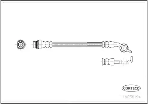 шланг тормозной задний правый!\ Ford Galaxy, S-Max all 06-15 19036194 CORTECO
